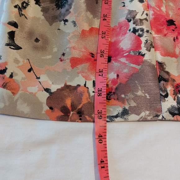 Dressbarn Fit and Flare Blush Floral Pink and Gray Dress 18 EUC - Picture 9 of 15